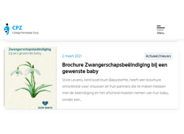 College Perinatale Zorg: Brochure Zwangerschapsbeëindiging bij een gewenste baby