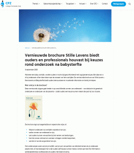 nieuwsbericht CPZ over onderzoek na overlijden van een baby
