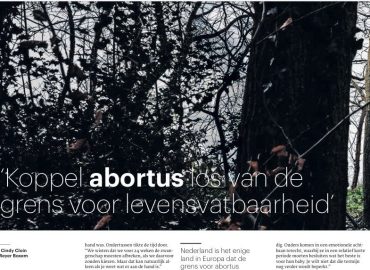 Trouw: Koppel abortus los van de grens voor levensvatbaarheid