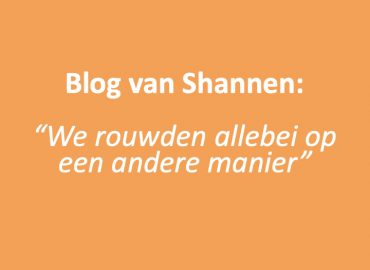 We rouwden allebei op een andere manier